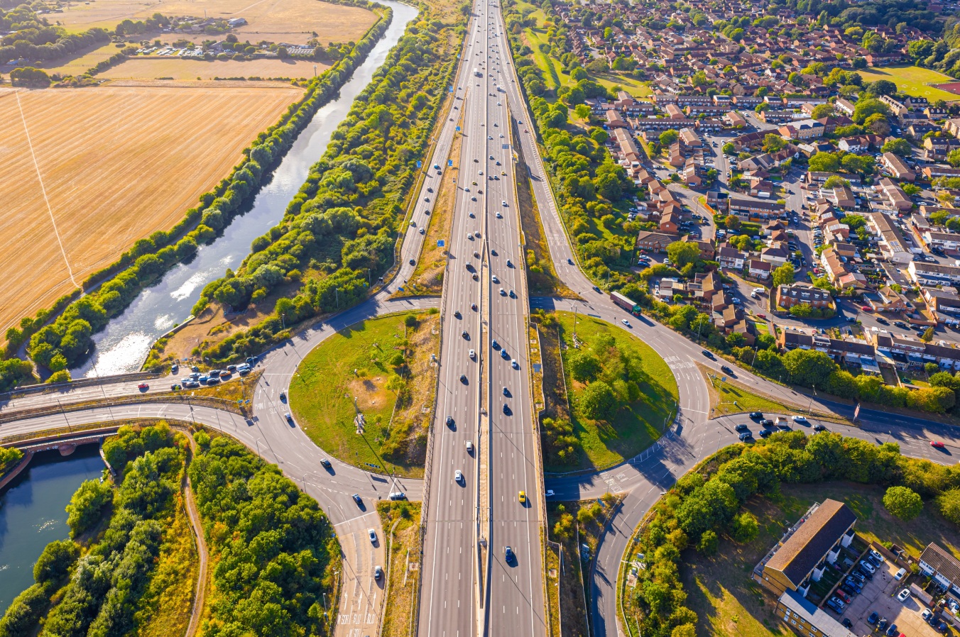 Cars on the motorway